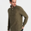 Meeste kootud kampsun püstkrae ja tõmblukuga Ombre Clothing - Thumbnail Image 3