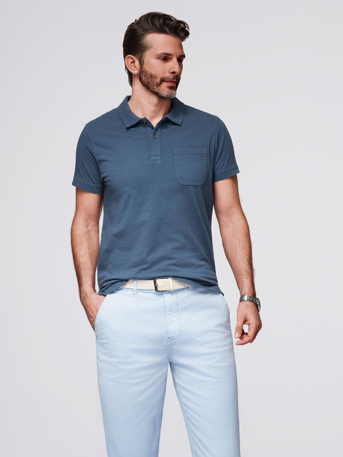 meeste polo t-särk - maroon v6 s1744 - Image 12