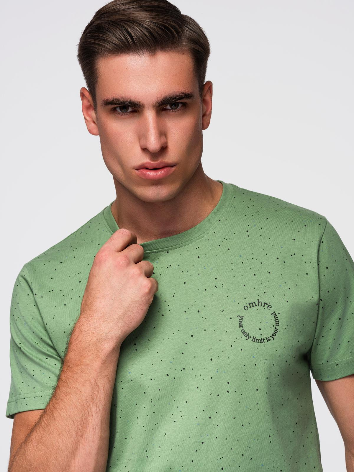 Meeste kammitud puuvillast trükimustriga T-särk Ombre Clothing - Image 22