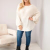 Naiste avara lõikega kampsun villaseguga Kesi Plus Size - Thumbnail Image 7