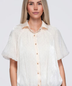 Naiste lühikeste puhvis varrukatega pluus Ombre Clothing
