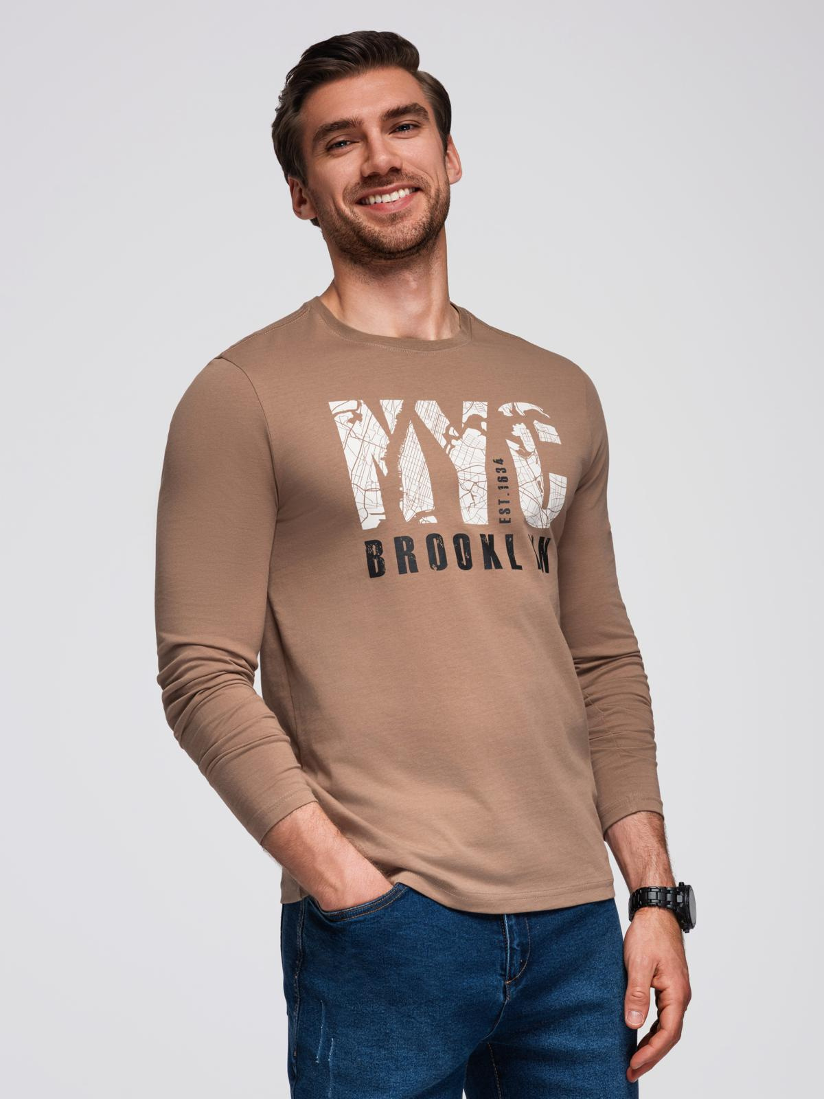 Ombre Clothing meeste pikkade käistega T-särk trükisega - Image 1