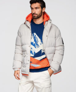 Ombre Clothing meeste tepitud kapuutsiga jope