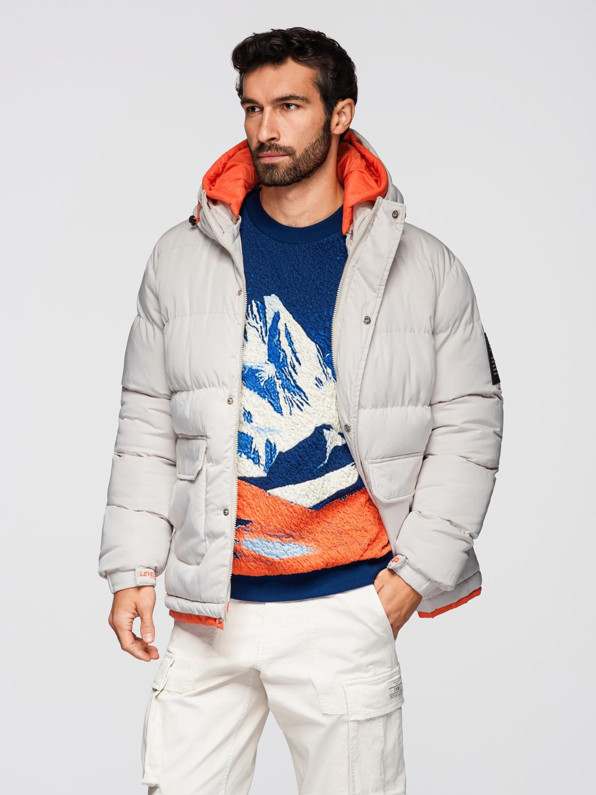 Ombre Clothing meeste tepitud kapuutsiga jope - Image 1