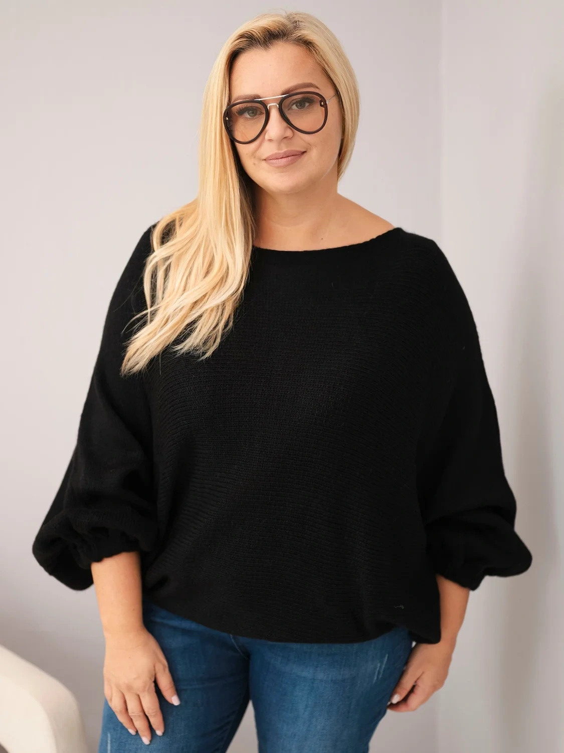 Naiste avara lõikega kampsun villaseguga Kesi Plus Size - Image 21