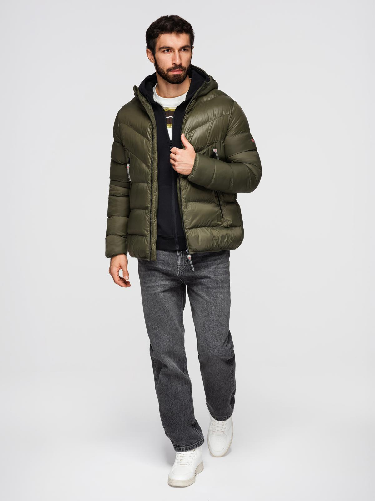Meeste tepitud kapuutsiga talvejope Ombre Clothing - Image 5