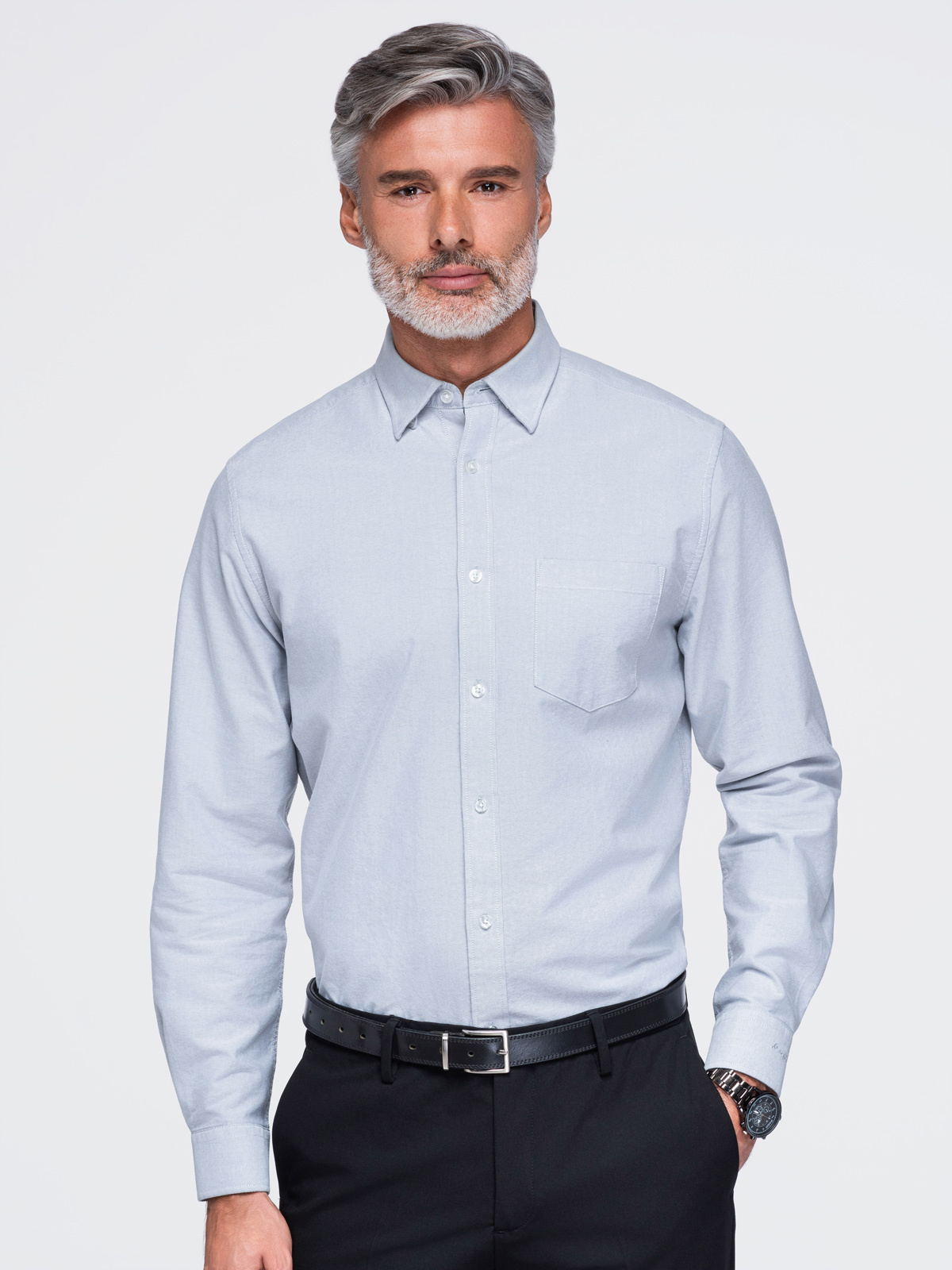 Ombre Clothing meeste pikkade käistega puuvillane triiksärk - Image 1