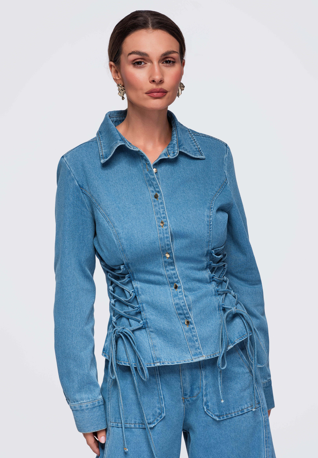 Ombre Clothing naiste teksasärk küljepaeltega - Image 1