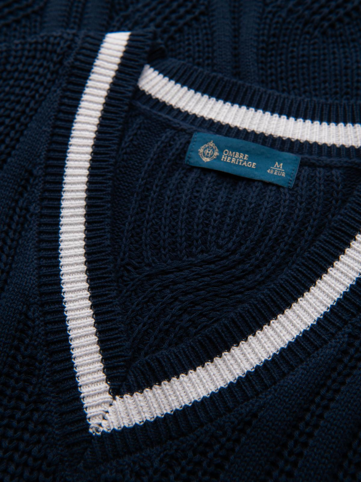 Meeste V-kaelusega kootud kampsun Ombre Clothing - Image 13
