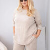 Plus Size naiste velvetist komplekt pusa ja laiade pükstega Kesi - Thumbnail Image 9
