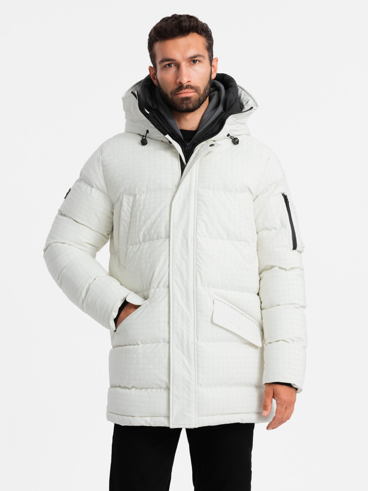 Meeste tepitud kapuutsiga jope Ombre Clothing - Image 1