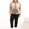Plus Size naiste viskoosist kapuutsiga pusa pantrümustriga detailidega - Thumbnail Image 34