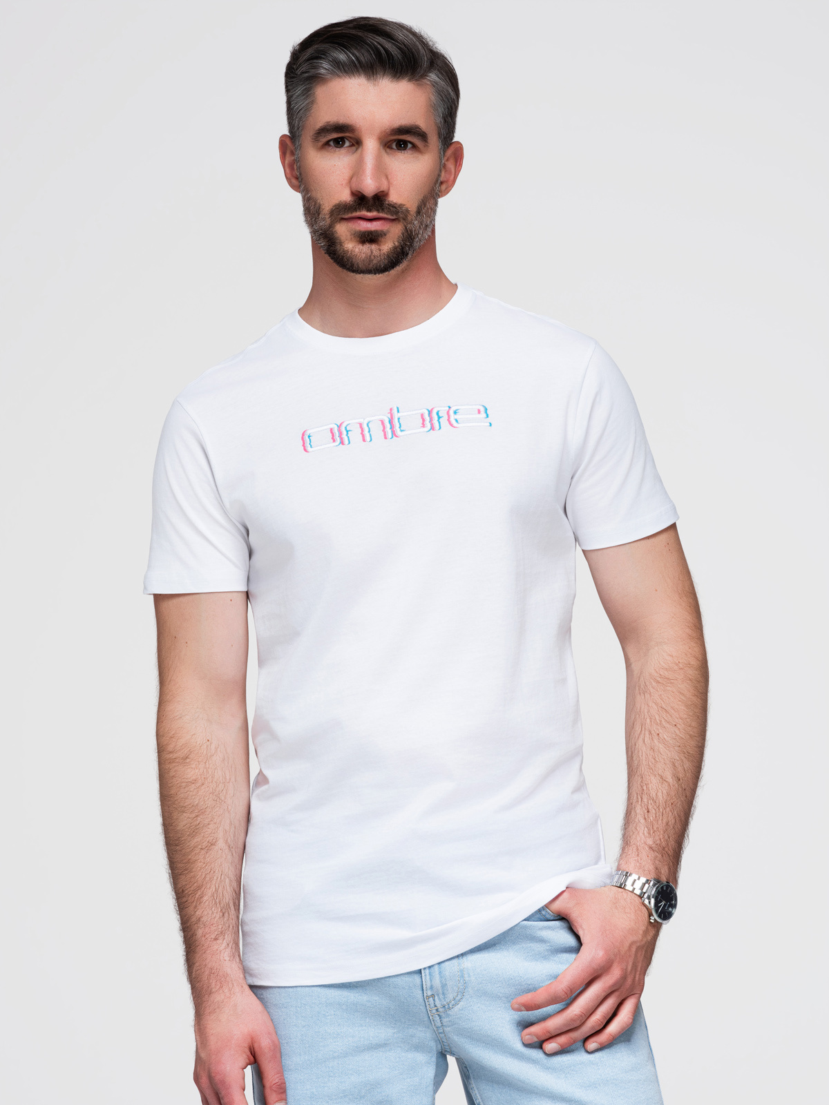 Ombre Clothing meeste T-särk rinnatrüki ja ümara kaelusega - Image 8