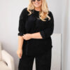 Plus Size naiste velvetist komplekt pusa ja laiade pükstega Kesi - Thumbnail Image 28