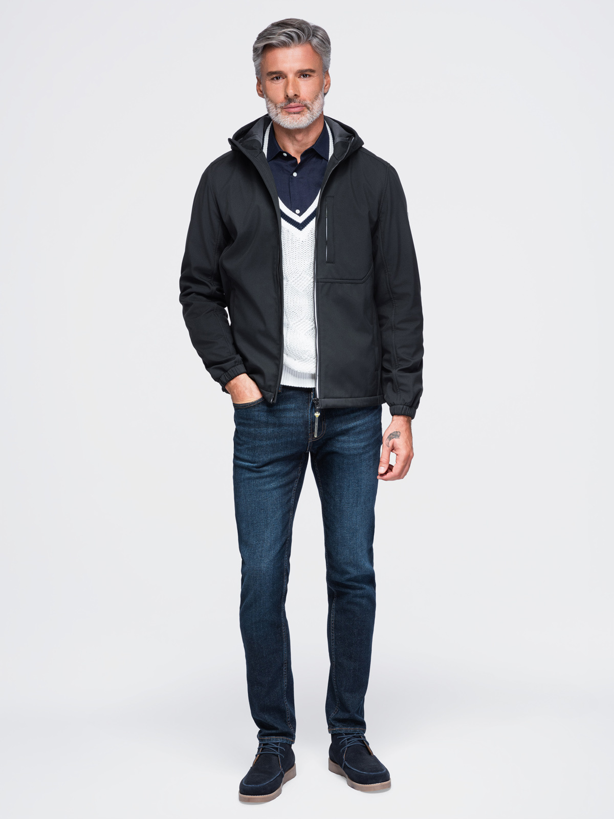 Meeste softshell-jakk Ombre kapuutsiga - Image 5