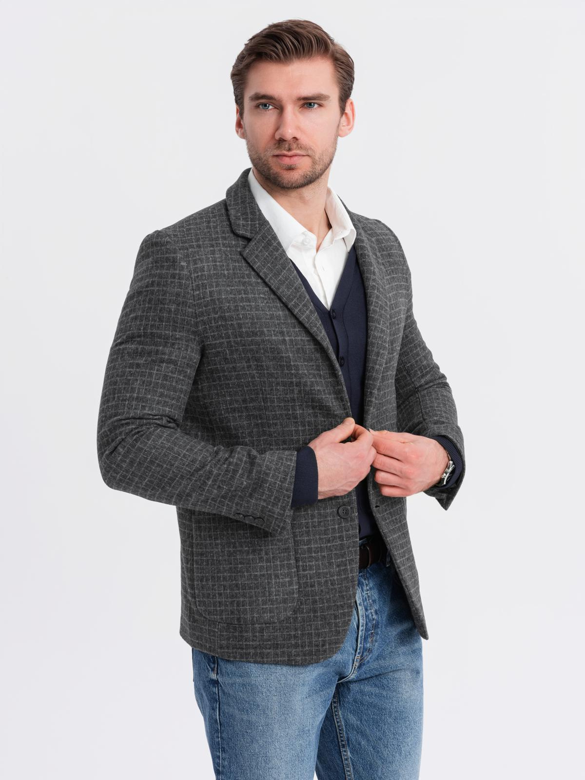 Meeste ruuduline pintsak Ombre Clothing - Image 4