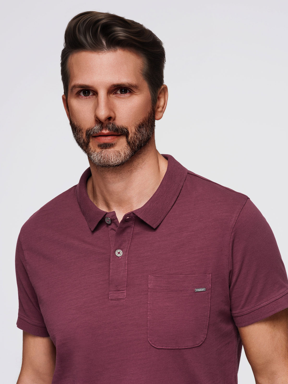 meeste polo t-särk - maroon v6 s1744 - Image 1