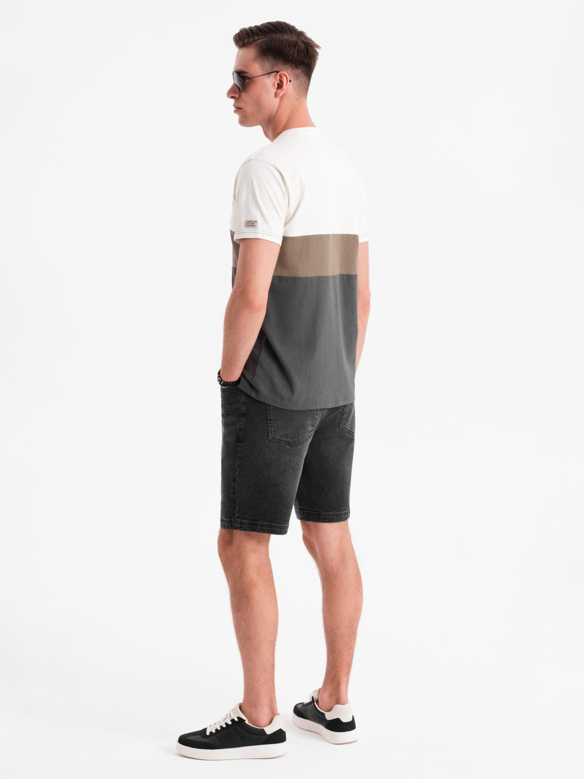 Ombre Clothing meeste teksalühikesed püksid nööriga vöökohaga - Image 36
