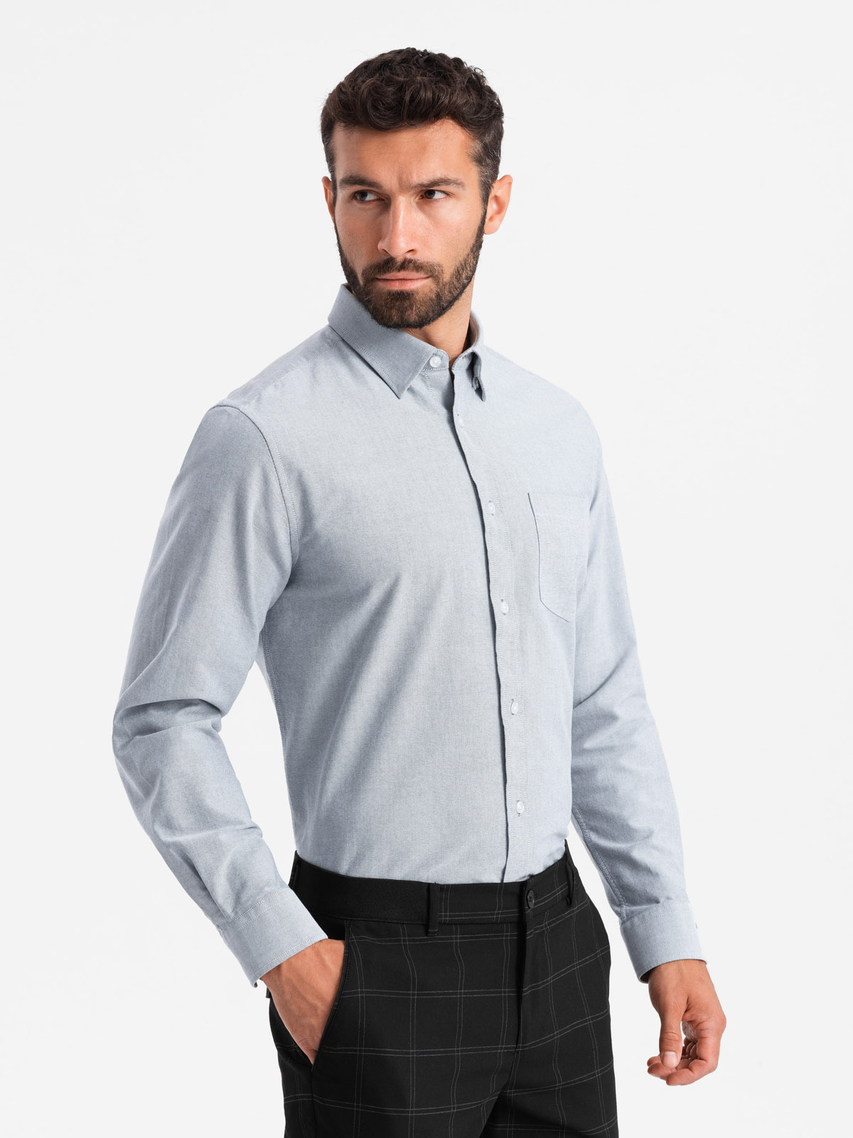 Ombre Clothing meeste pikkade käistega puuvillane triiksärk - Image 13