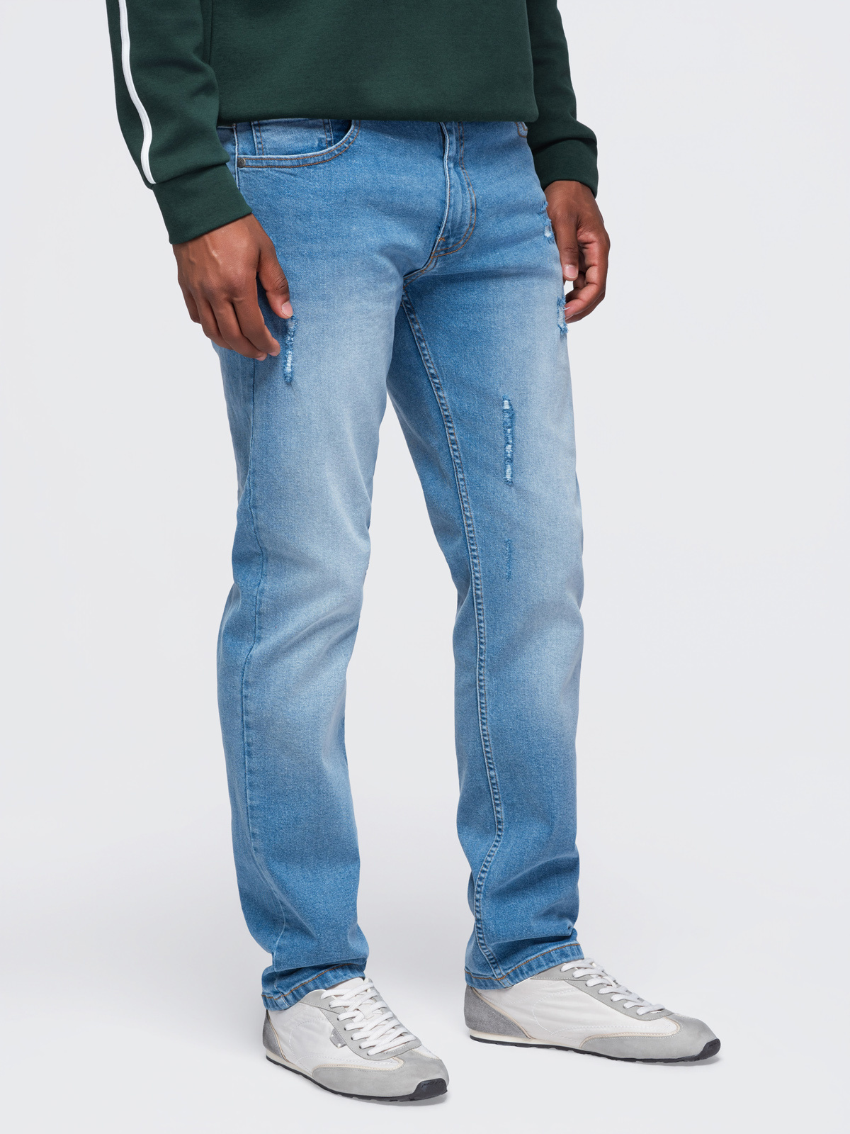 Ombre Clothing meeste teksapüksid kulutatud detailidega - Image 7