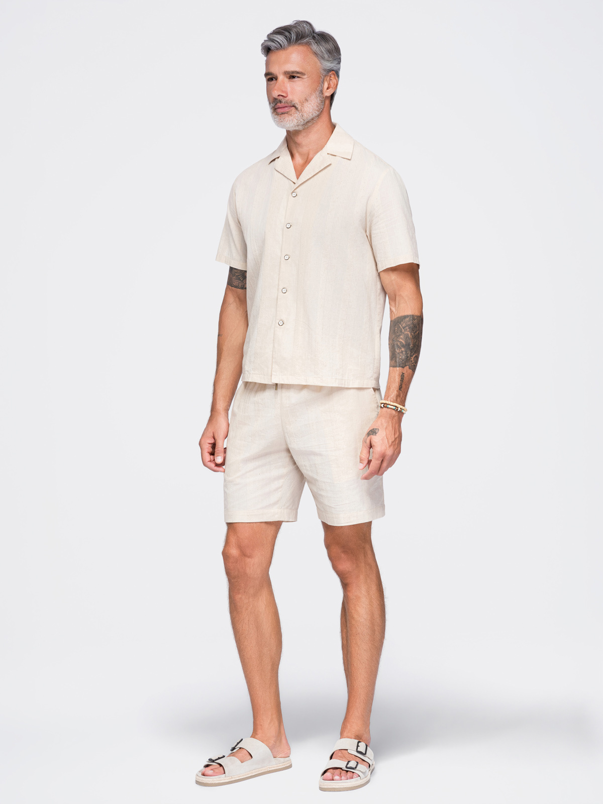 Meeste puuvillane lühikeste varrukatega särk Ombre Clothing - Image 20