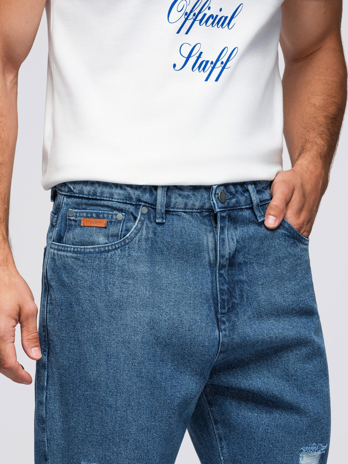 Meeste teksapüksid Ombre Clothing rebitud detailidega - Image 14
