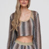 Ombre Clothing naiste pikk ažuurne kardigan - Thumbnail Image 2