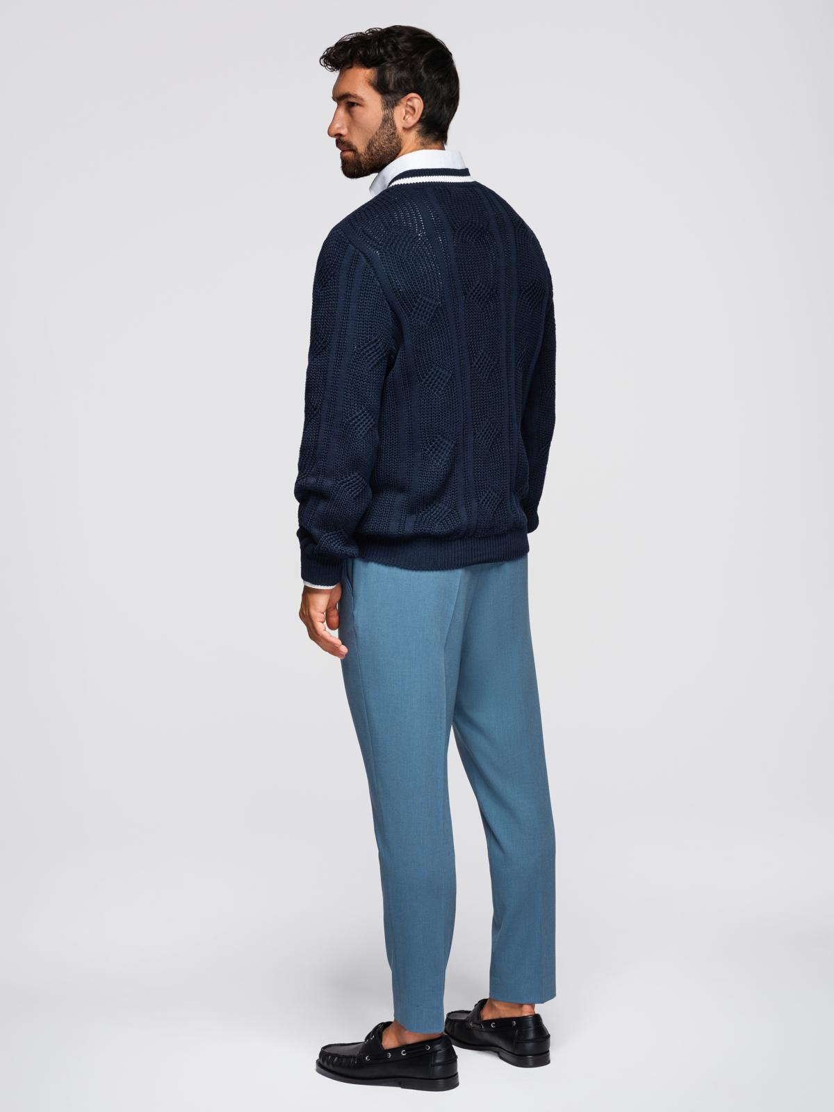 Meeste V-kaelusega kootud kampsun Ombre Clothing - Image 12