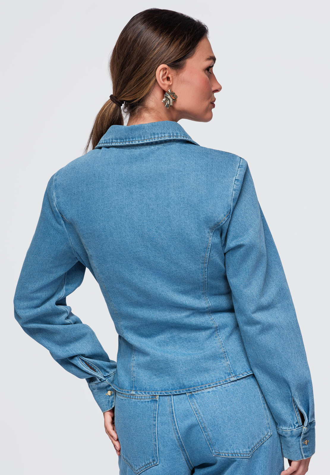 Ombre Clothing naiste teksasärk küljepaeltega - Image 3