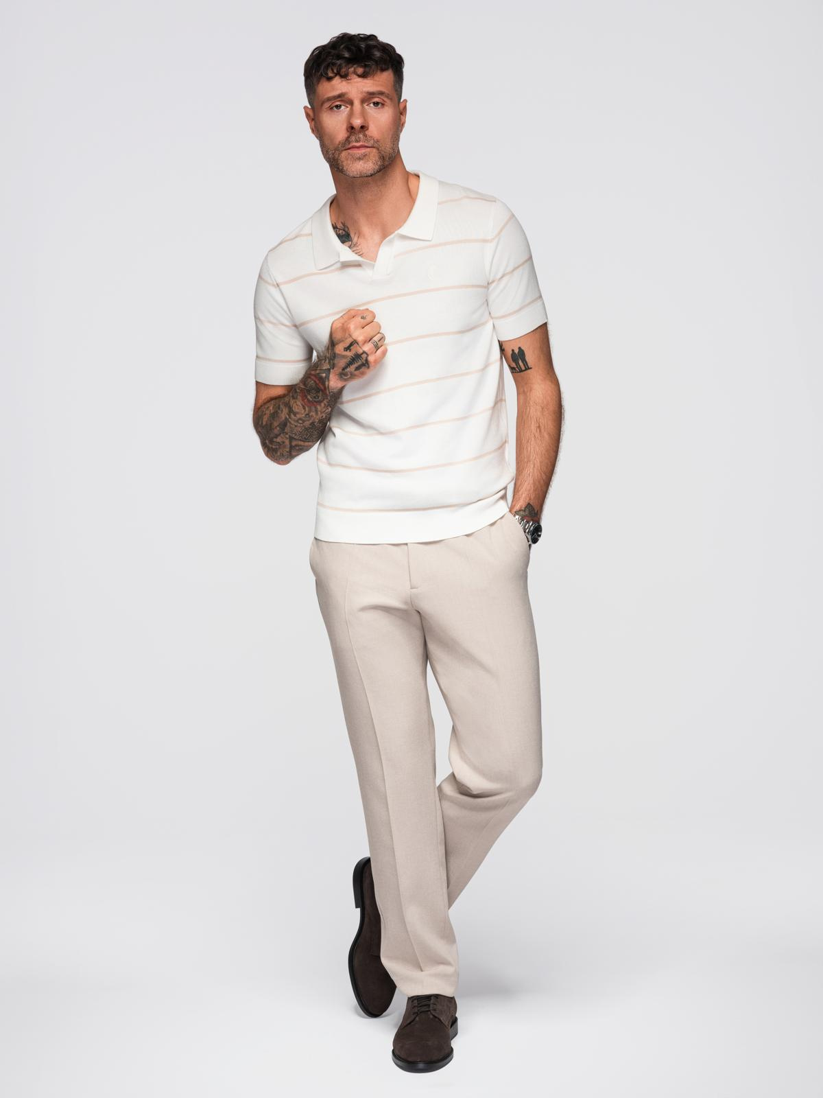 Meeste kootud triibuline polosärk Ombre Clothing - Image 20