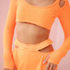 Naiste kaheosaline komplekt crop-top pluusi ja pükstega - Thumbnail Image 4