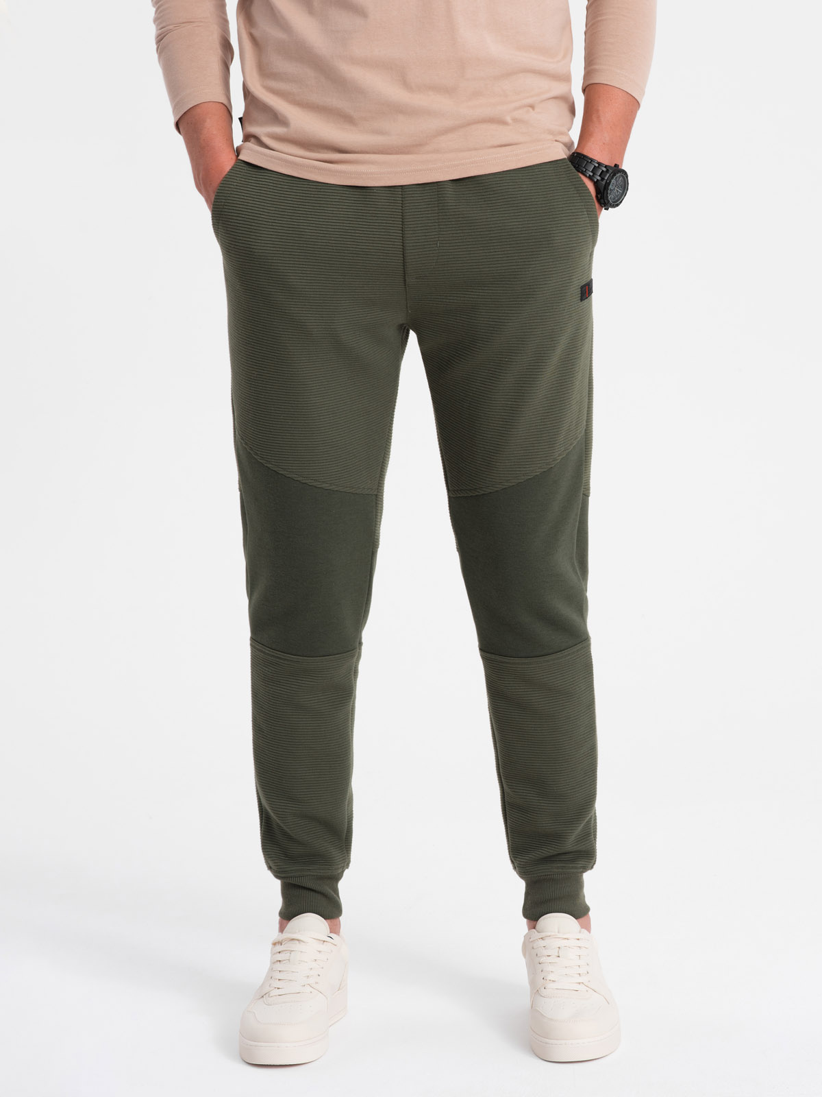Ombre Clothing meeste dressipüksid ottomani kangast vahetükkidega - Image 4