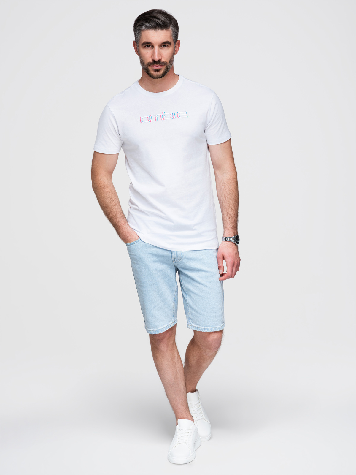 Ombre Clothing meeste T-särk rinnatrüki ja ümara kaelusega - Image 10