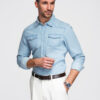 Ombre Clothing meeste teksasärk rinnataskutega - Thumbnail Image 1