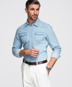 Ombre Clothing meeste teksasärk rinnataskutega
