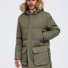 Ombre Clothing pikendatud tegumoega meeste talveparka kapuutsiga - Thumbnail Image 21