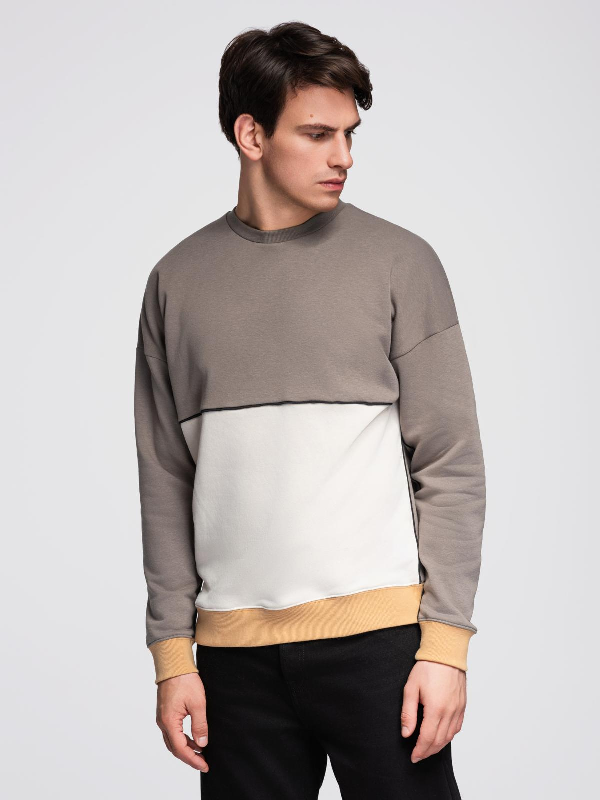 Meeste ülisuur kontrastse plokiga dressipluus Ombre Clothing - Image 8