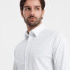 Meeste puuvillane mikromustriga triiksärk Ombre Clothing Regular Fit - Thumbnail Image 2