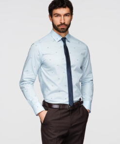 Meeste pikkade käistega mustriline triiksärk Ombre Clothing