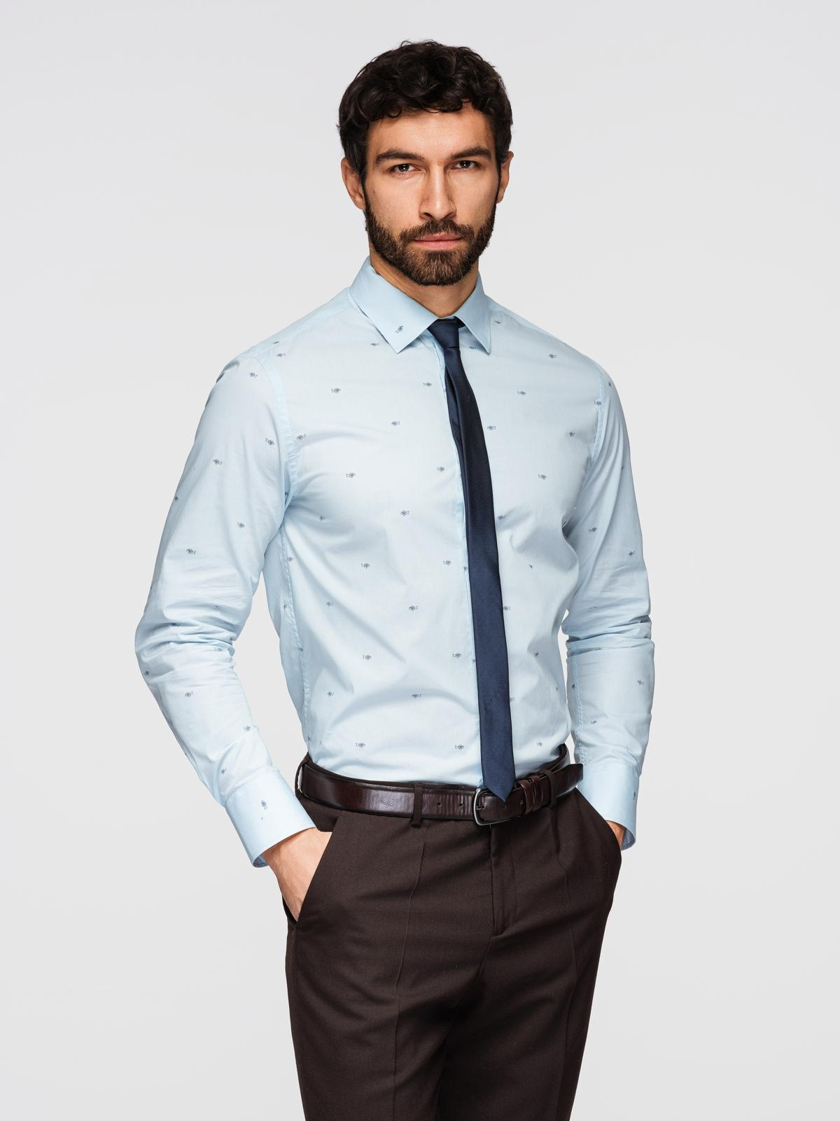 Meeste pikkade käistega mustriline triiksärk Ombre Clothing - Image 1