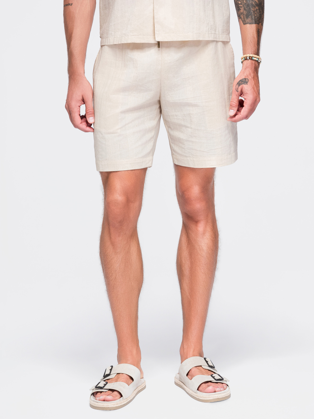 Meeste struktuursed puuvillased lühikesed püksid Ombre Clothing - Image 26