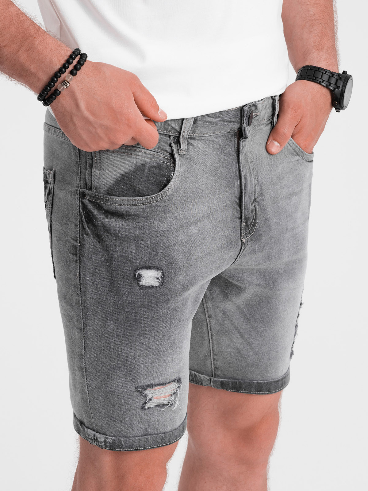 Meeste lühikesed teksapüksid Ombre Clothing - Image 7