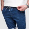 Ombre Clothing meeste teksalühikesed püksid nöörvööga - Thumbnail Image 11