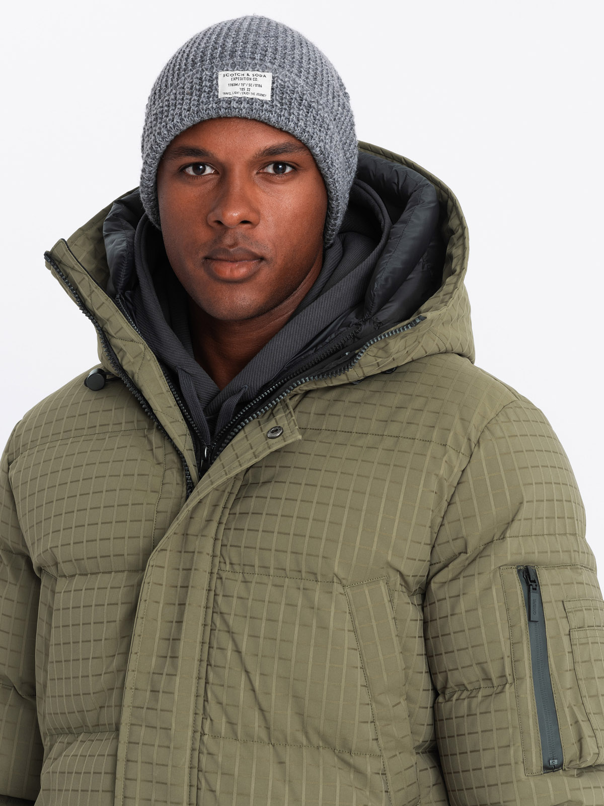 Meeste tepitud kapuutsiga jope Ombre Clothing - Image 21