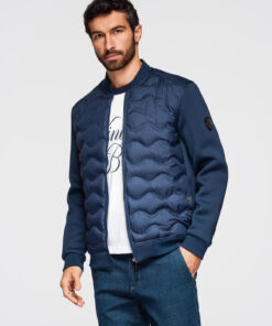 Meeste tepitud bomber-jakk Ombre Clothing