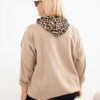 Plus Size naiste viskoosist kapuutsiga pusa pantrümustriga detailidega - Thumbnail Image 35