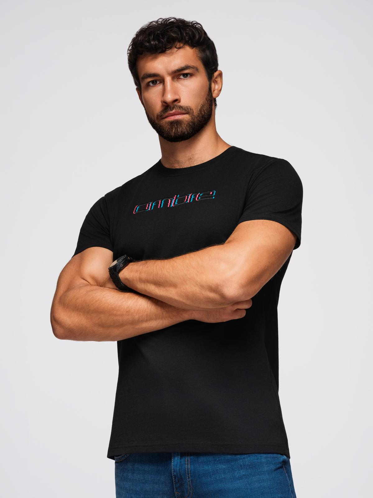 Ombre Clothing meeste T-särk rinnatrüki ja ümara kaelusega - Image 2