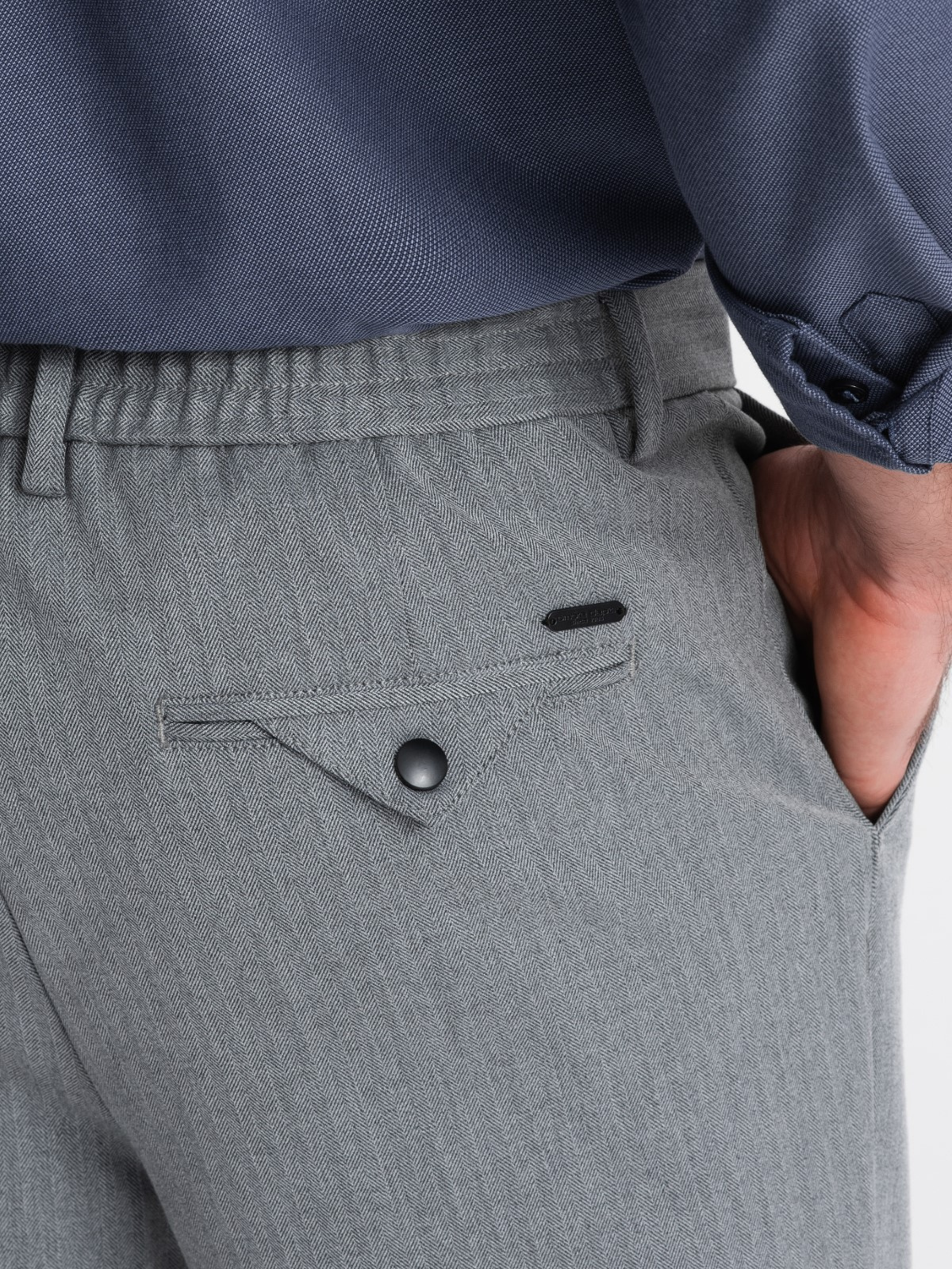 Meeste chino-püksid elastse vöökohaga Ombre Clothing - Image 7