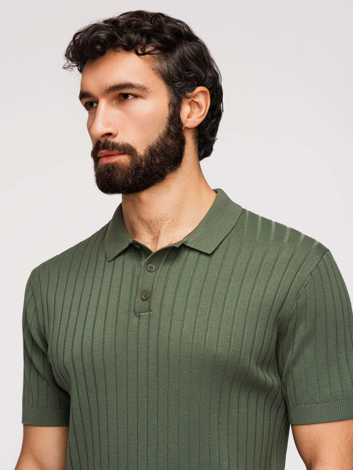 Meeste vertikaalse soonikkoega polosärk Ombre Clothing - Image 23