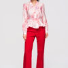 Larica seotava vöö ja peplum-alläärega naiste pluus - Thumbnail Image 3